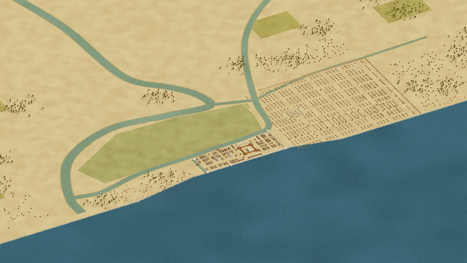 The first world, c.1700, 10 September. 2,632 placed instances, 15 authored and 43 generated assets. Judged 3 of 10 against the look-lock.